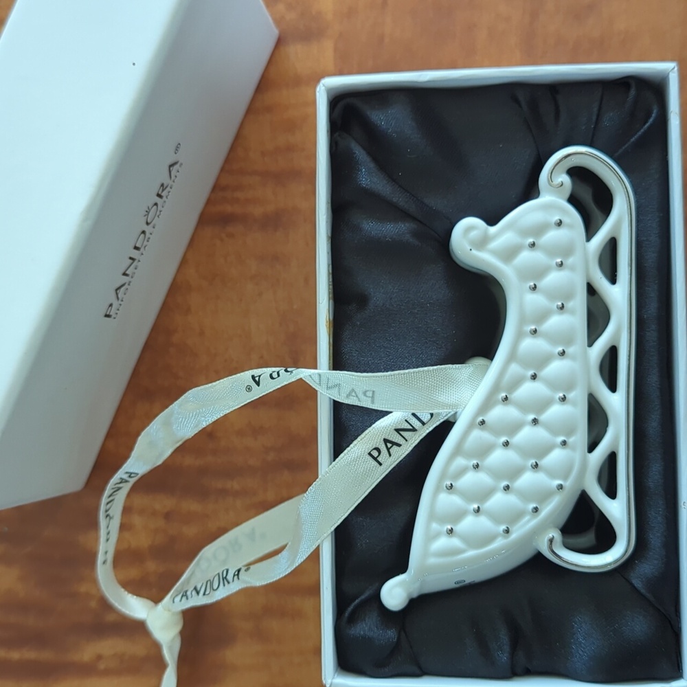Pandora Porcelain Christmas Sleigh Collectible Ornament